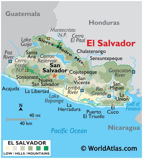 MAP El Salvador On A Map